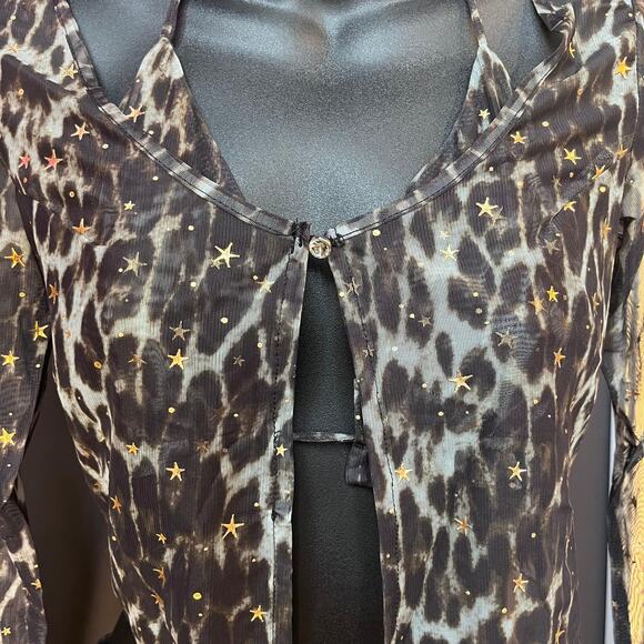 Dolls Kill New Pink Skirt Mesh Cardigan Bikini Top 3 Pc Set Small NWT - Picture 4 of 7